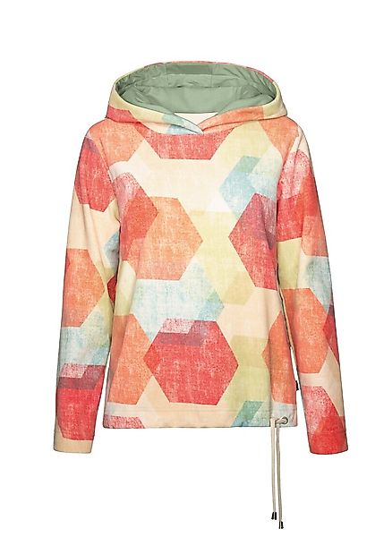 Trigema Kapuzensweatshirt "TRIGEMA Fleece-Hoodie mit buntem Allover-Print" günstig online kaufen