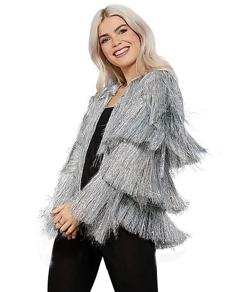 Smiffys Kostüm Silberne Festivaljacke für Damen günstig online kaufen