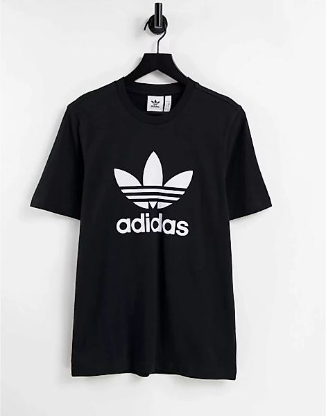 adidas Originals – Adicolor – T-Shirt in Schwarz mit großem Logo günstig online kaufen