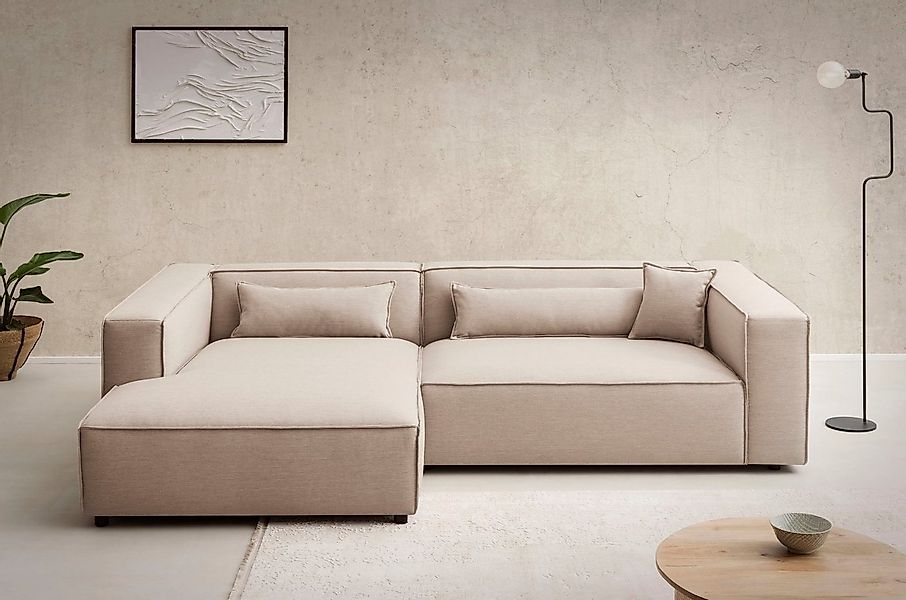 LeGer Home by Lena Gercke Ecksofa PIARA XXL, Big-Sofa, Cord, Leinenoptik o. günstig online kaufen