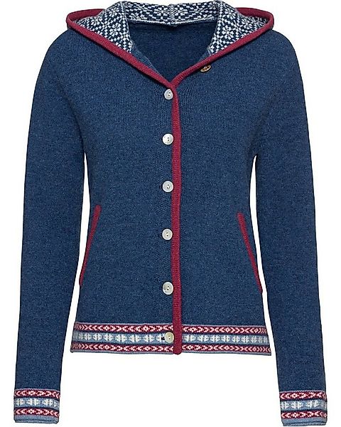 Reitmayer Strickjacke Jacquard-Cardigan mit Kapuze günstig online kaufen