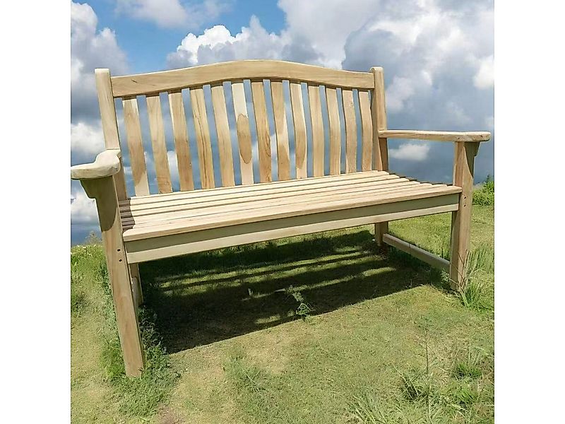 HOMECALL Gartenbank holz Teakbank Wetterfeste Holzbank mit Rückenlehne sitz günstig online kaufen