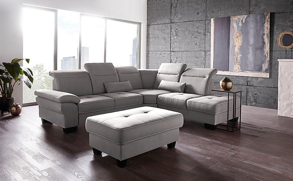 Places of Style Ecksofa "Cornwall L-Form", incl. Sitztiefenverstellung, mit günstig online kaufen