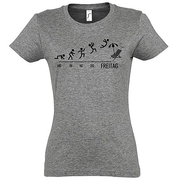 Youth Designz T-Shirt Freitag Wochenende Damen Shirt mit trendigem Frontpri günstig online kaufen