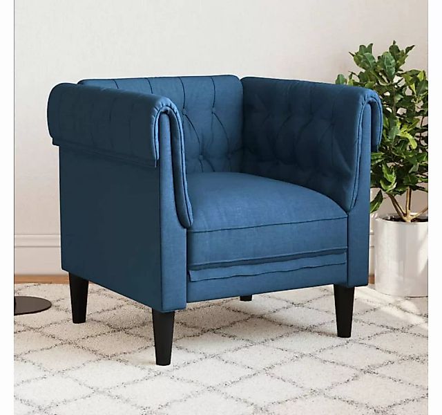 vidaXL Sofa Chesterfield-Sessel Blau Stoff günstig online kaufen