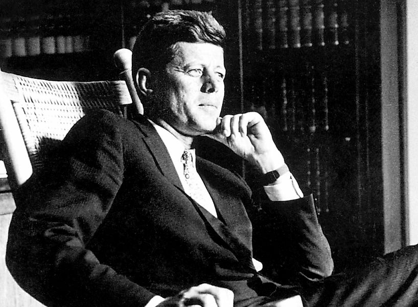queence Acrylglasbild »Kennedy«, Mann-Stars-Portrait-Schwarz-Weiß, Fine Art günstig online kaufen