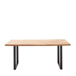 Esstisch Küchentisch aus Zerreiche Massivholz mit Bügelgestell günstig online kaufen
