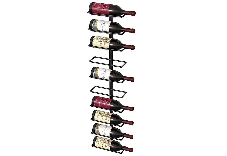 oyajia Weinregal Wand-Weinregal für 10 Weinflaschen, Metall Weinregal 22x8x günstig online kaufen