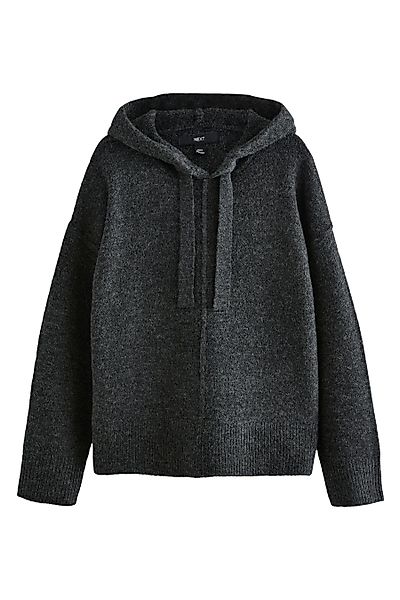 Next Kapuzenpullover Relaxed-Fit Übergroßer gestrickter Kapuzenullover günstig online kaufen