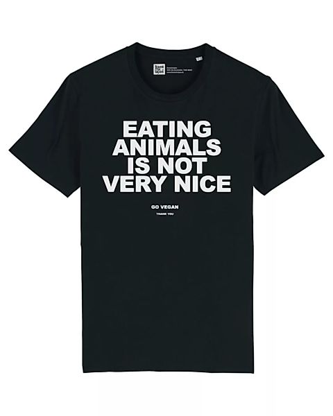 Herren T-shirt Eating Animals Is Not Very Nice - Go Vegan - Thank You Aus B günstig online kaufen