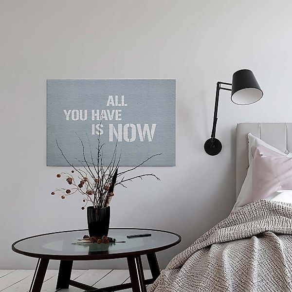 Bricoflor Industrial Bild Auf Leinwand Mit Spruch All You Have Is Now Leinw günstig online kaufen