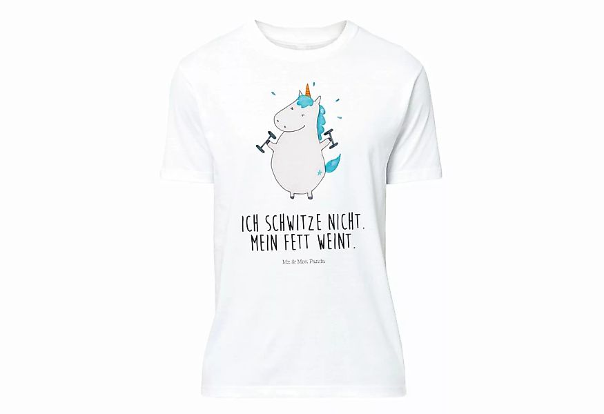 Mr. & Mrs. Panda T-Shirt Einhorn Fitness - Weiß - Geschenk, Damen, Einhörne günstig online kaufen