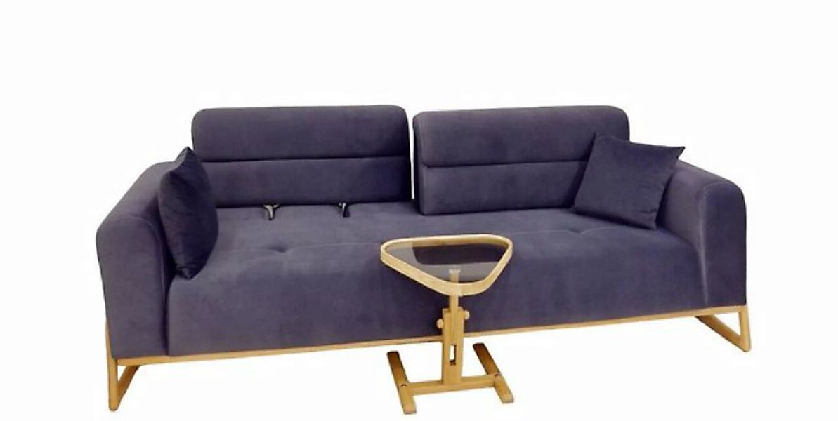 JVmoebel 3-Sitzer Exklusiver Blauer 3-Sitzer Wohnzimmer Designer Couch Luxu günstig online kaufen