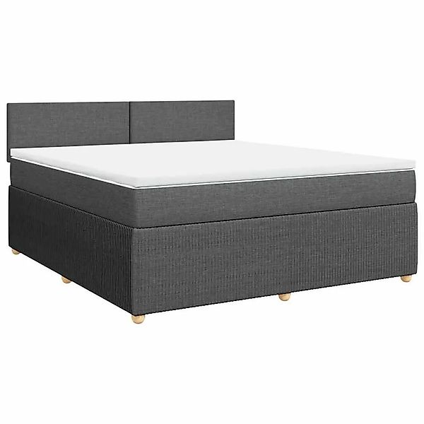 vidaXL Boxspringbett mit Matratze Dunkelgrau 180x200 cm Stoff 3287529 günstig online kaufen