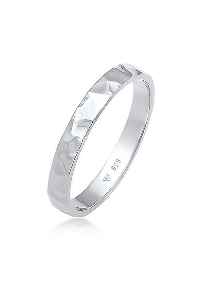 Elli Fingerring Basic Bandring Fein Gehämmert 925 Silber günstig online kaufen