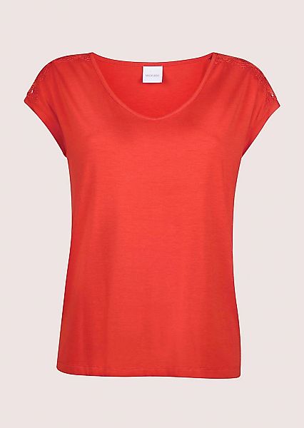 MADELEINE Kurzarmshirt "Shirt Rundhals-Shirt mit Stickerei" günstig online kaufen