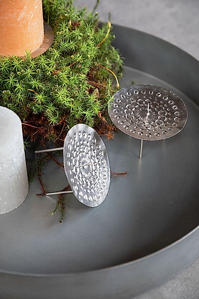 Kranzstecker Ø 8 cm – silberner Metallstecker für Kränze günstig online kaufen