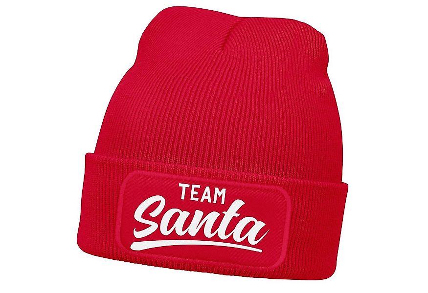 MoonWorks Strickmütze Herren Beanie mit Patch Strickmütze mit Spruch Team S günstig online kaufen