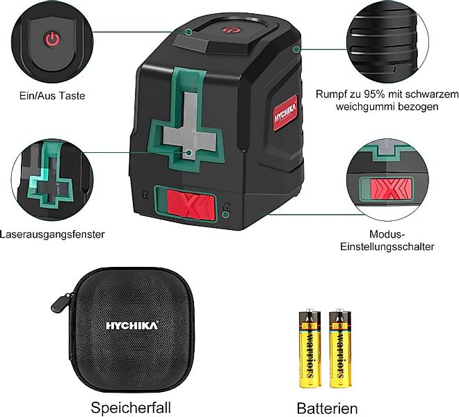 HYCHIKA Laserwasserwaage HYCHIKA Cross Line Laser Green günstig online kaufen