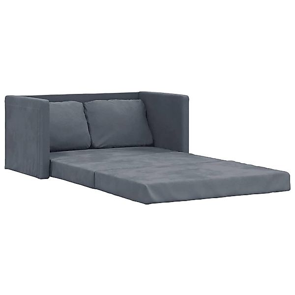 vidaXL Sofa Bodensofa mit Schlaffunktion Dunkelgrau günstig online kaufen