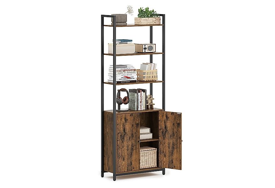 VASAGLE Bücherregal, 6 Ebenen, Regal, Standregal mit Türen günstig online kaufen