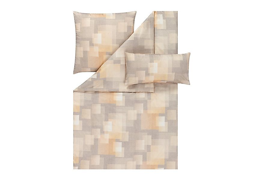 Estella Bettwäsche Mako Satin Silvio 135x200+Kissen 80x80 40x80 Grafisch pe günstig online kaufen