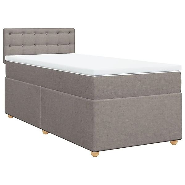 vidaXL Boxspringbett mit Matratze Taupe 90x190 cm Stoff 3288853 günstig online kaufen