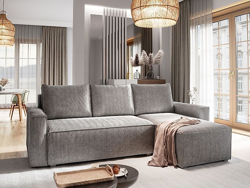 Masseno Ecksofa POTARO mit Schlaffunktion L-Form, Sofa mit Bettkasten günstig online kaufen