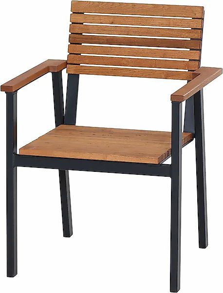 Siena Garden Gartenstuhl »»Bozen« Aluminium mit Robinienholz« () 100% FSC, günstig online kaufen