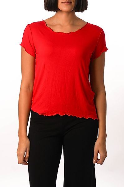 La Strada T-Shirt mit Wellensaum Wellensaum günstig online kaufen