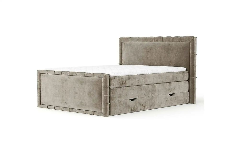Boxspringbett mit Stauraum   ¦ beige ¦ Maße (cm): B: 227 H: 123 Betten > Ko günstig online kaufen