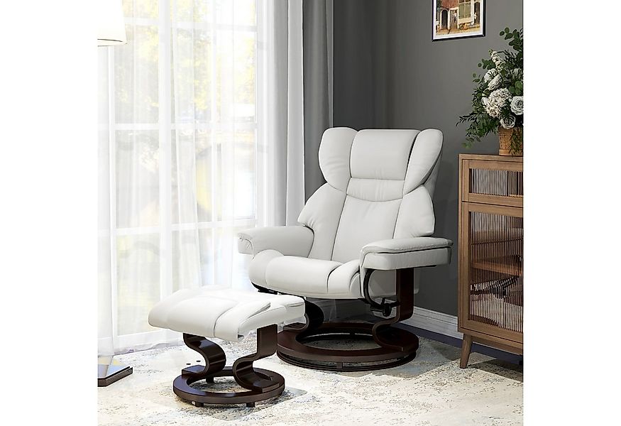 HOMCOM Massagesessel mit Fußhocker, Liegefunktion (Relaxsessel, 2-St., Fern günstig online kaufen