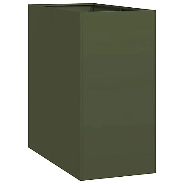 vidaXL Pflanzgefäß Olivgrün 40x80x80 cm Stahl 860776 günstig online kaufen