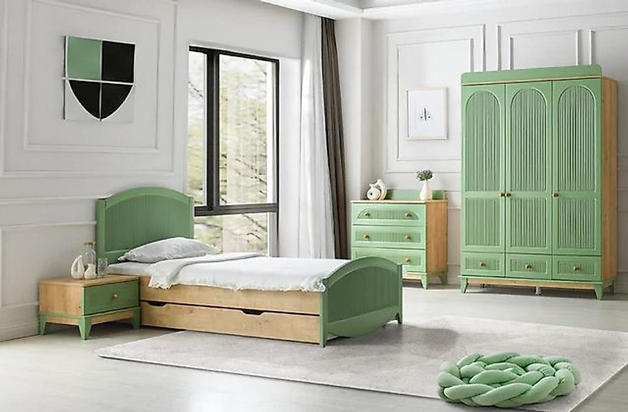 Xlmoebel Bett Zeitgemäßes Jugendzimmer-Set mit Bett, Schrank, Nachttisch un günstig online kaufen