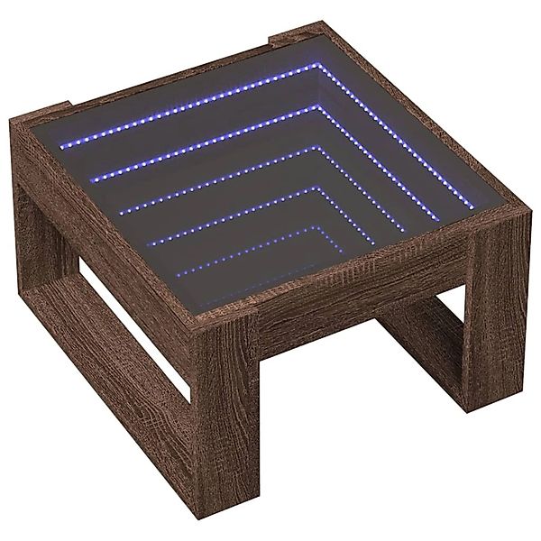 vidaXL Couchtisch mit Infinity-LED Braun Eichen-Optik 50x53x30 cm 847629 günstig online kaufen