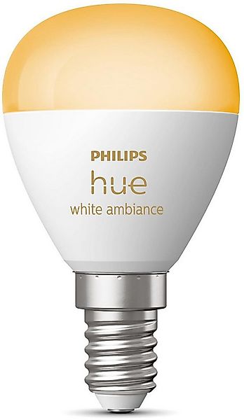 Philips Hue LED-Leuchtmittel White Ambiance Luster 470lm, E14, 1 St., Farbw günstig online kaufen