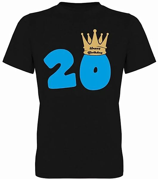 G-graphics T-Shirt 20 – Happy Birthday – mit Krone Herren T-Shirt, mit tren günstig online kaufen