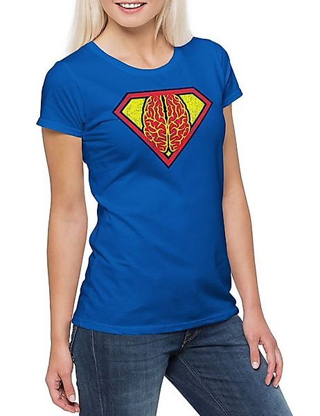 Urban Backwoods Print-Shirt Superbrain Damen T-Shirt Lehrer Gehirn Super Hi günstig online kaufen