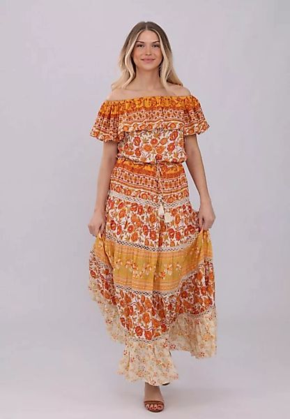 YC Fashion & Style Sommerkleid "Boho-Sommertraum Carmen Maxikleid" Alloverd günstig online kaufen