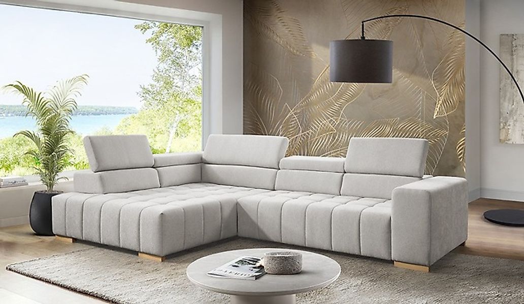 exxpo - sofa fashion Ecksofa »Elianos, hoher Sitzkomfort, aufwendige Kreuzs günstig online kaufen