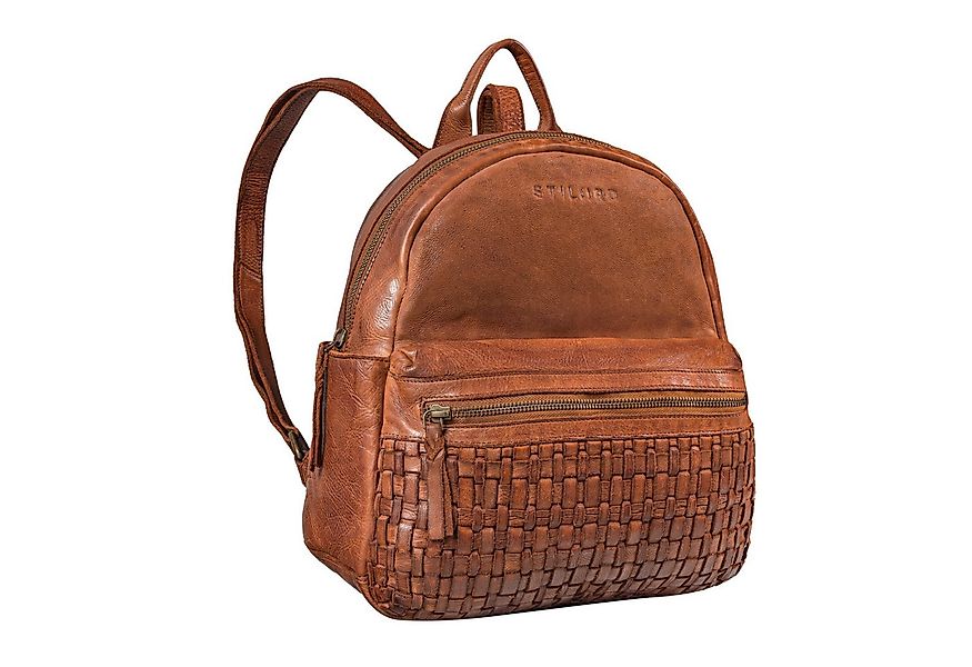 STILORD Cityrucksack "Wichita" Lederrucksack Damen Klein geflochten im Boho günstig online kaufen