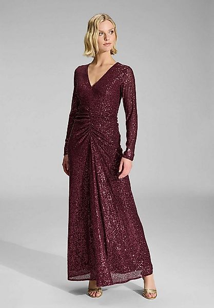 SWING Abendkleid - Gerafftes Abendkleid aus elastischer Paillette Figurbeto günstig online kaufen