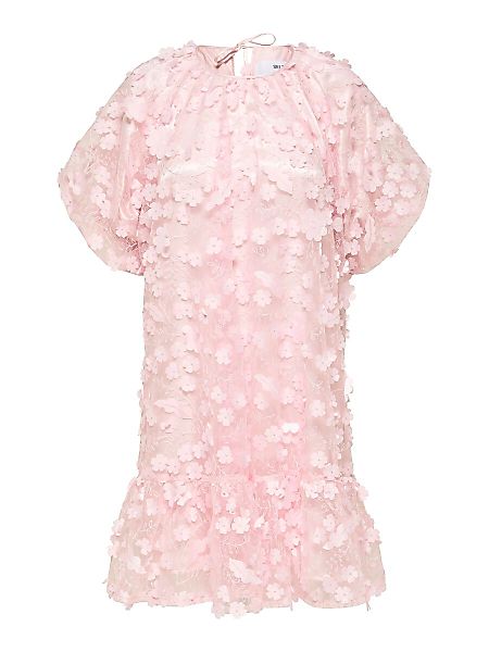 SELECTED 3d-blumenstickerei Strukturiert Kleid Damen Pink günstig online kaufen