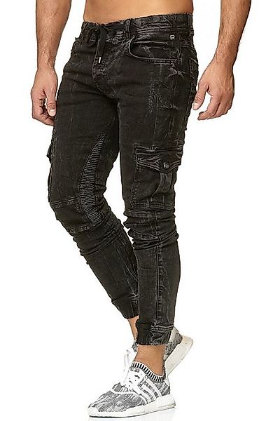 RedBridge Cargojeans im beliebten Used Look mit Kordelzug - Premium Denim günstig online kaufen