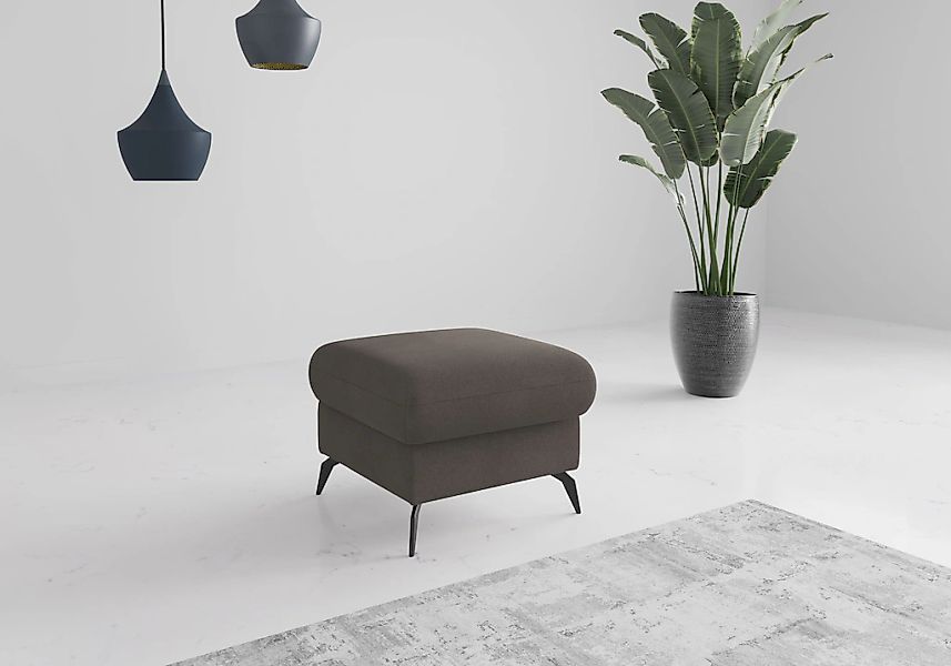 Home affaire Polsterhocker "Rochelle", (1 St.), moderne 15 cm Metallfüße günstig online kaufen