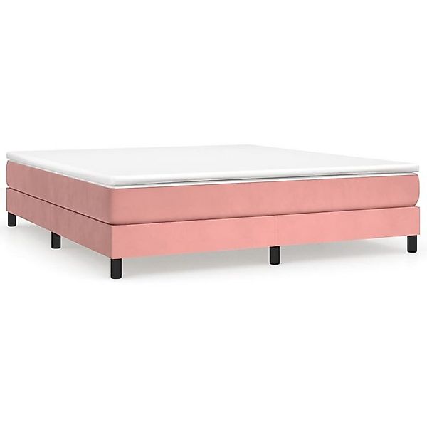 vidaXL Bettgestell, Bettrahmen Rosa 180x200 cm Samt günstig online kaufen