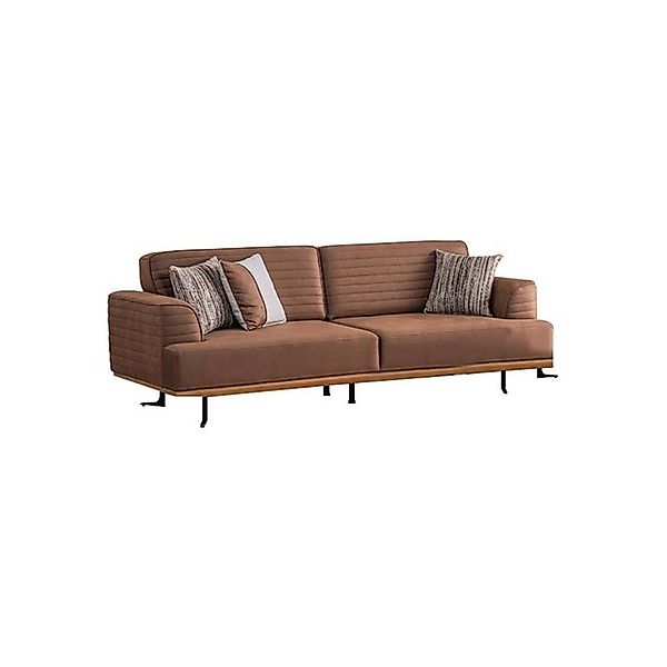 JVmoebel Sofa Elegantes Braunes Dreisitzer-Sofa mit Modern Design für Wohnz günstig online kaufen