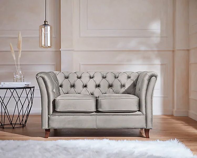 Home affaire Chesterfield-Sofa "Reims", mit echter Chesterfield-Knopfheftun günstig online kaufen