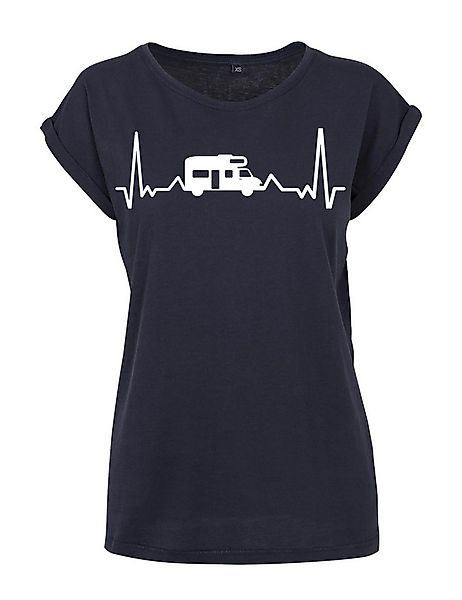 Youth Designz Print-Shirt Heartbeat Camping Damen T-Shirt Statement Geschen günstig online kaufen