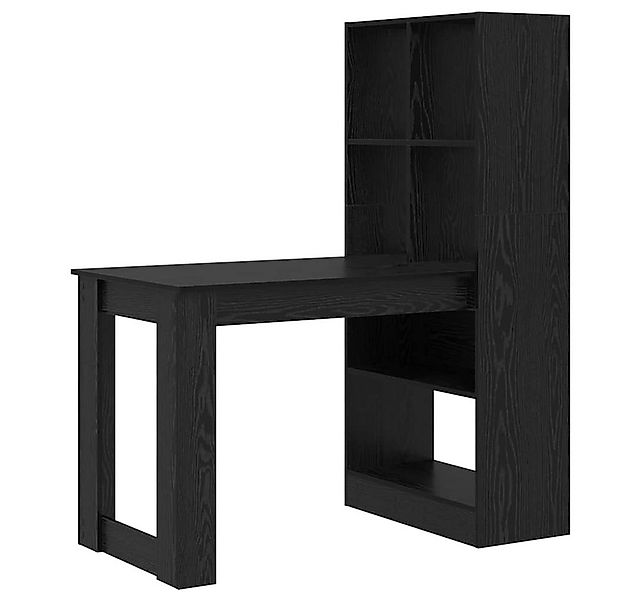 vidaXL Schreibtisch Schreibtisch mit Regal Schwarz Eichen-Optik 122 x 67 x günstig online kaufen